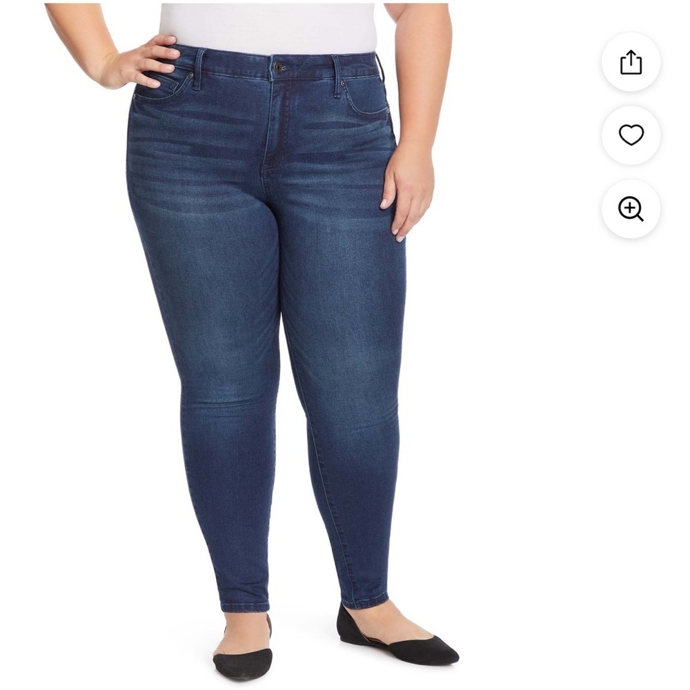 Terra & Sky Women's Plus Size Skinny Jeans Sz Petite 26W -New - Picture 4 of 6